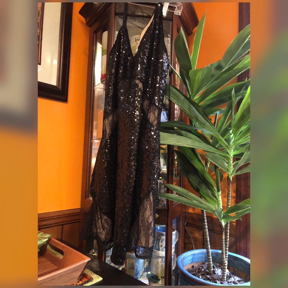 NWT-Sequin Lace Cami Shift Dress